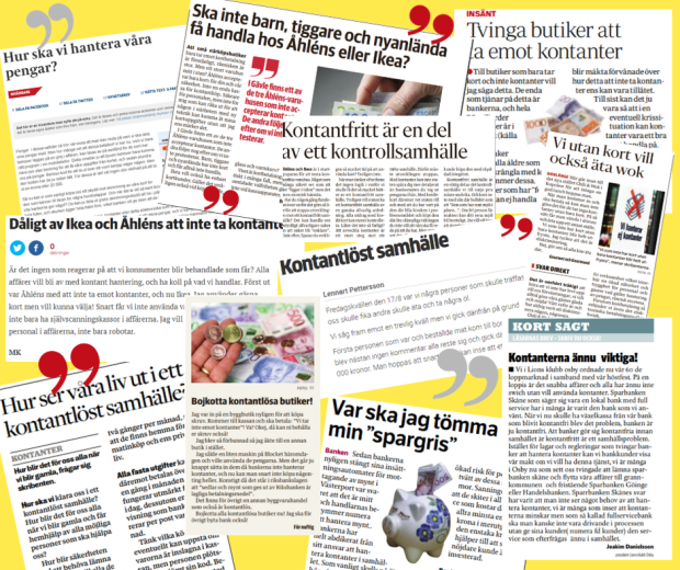 Collage notiser kontanter.fw