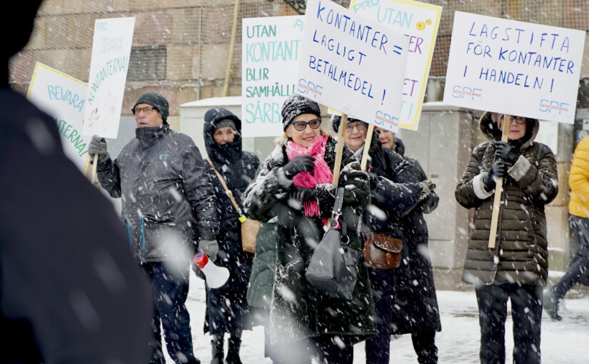 Demonstration för att manifestera för kontanterna